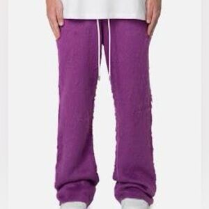mnml fuzzy sweatpants, purple, size m, nwt!